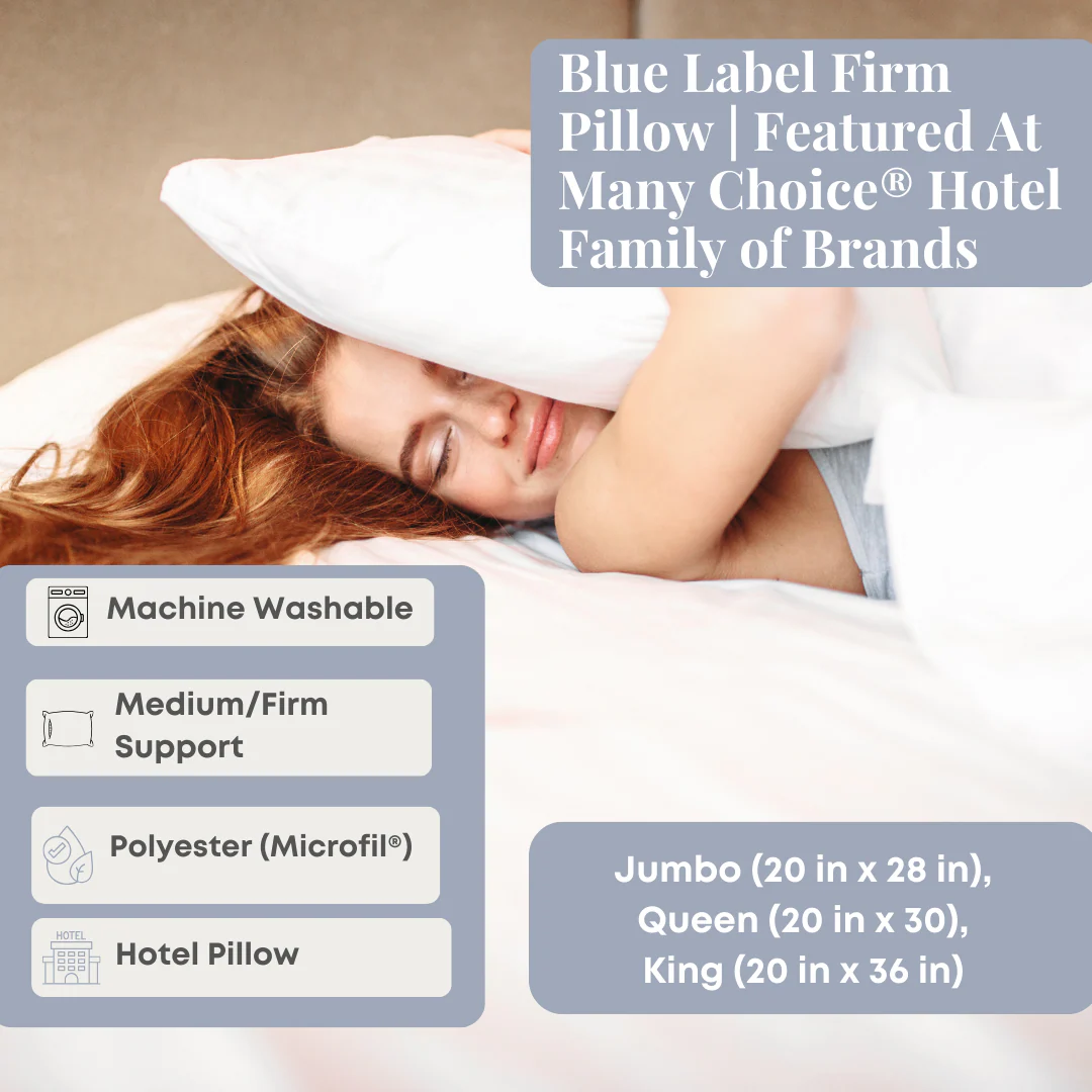 Blue Label Firm Pillow | Featured At Many Choice® Hotel Family of Brands - Image 2