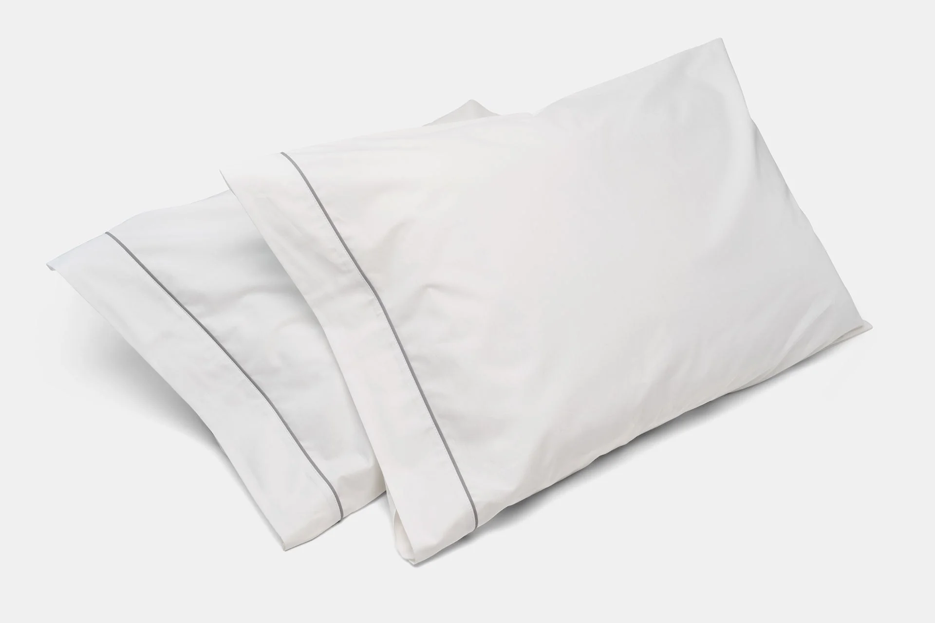 Cotton Bed Pillowcases with Piping, 100 Percent USA Cotton, American Made