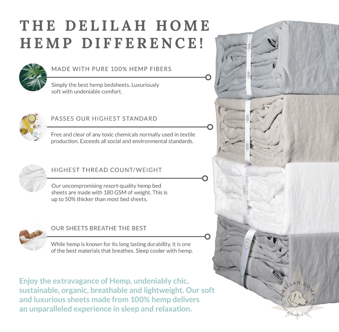 Delilah Home Hemp Duvet Cover - Image 6