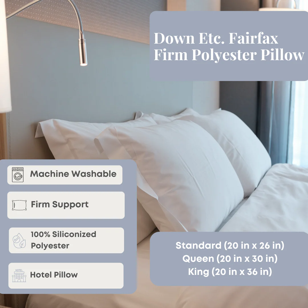 Down Etc. Fairfax Firm Polyester Pillow - Image 8