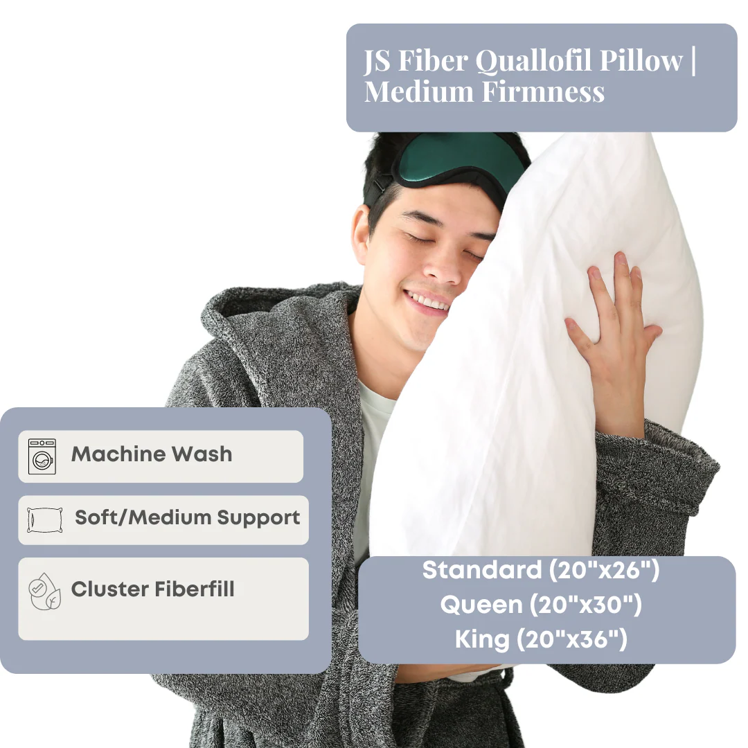 JS Fiber Quallofil Pillow | Medium Firmness - Image 2