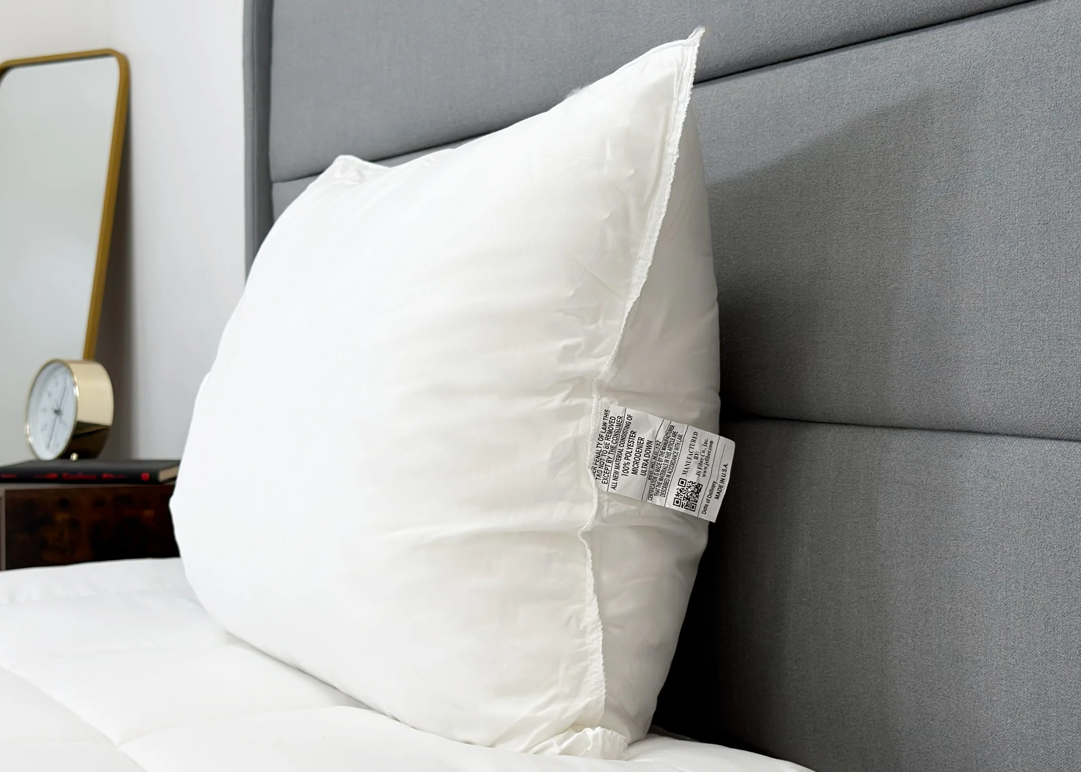 JS Fiber "Ultra Down" Polyester Pillow | Firm