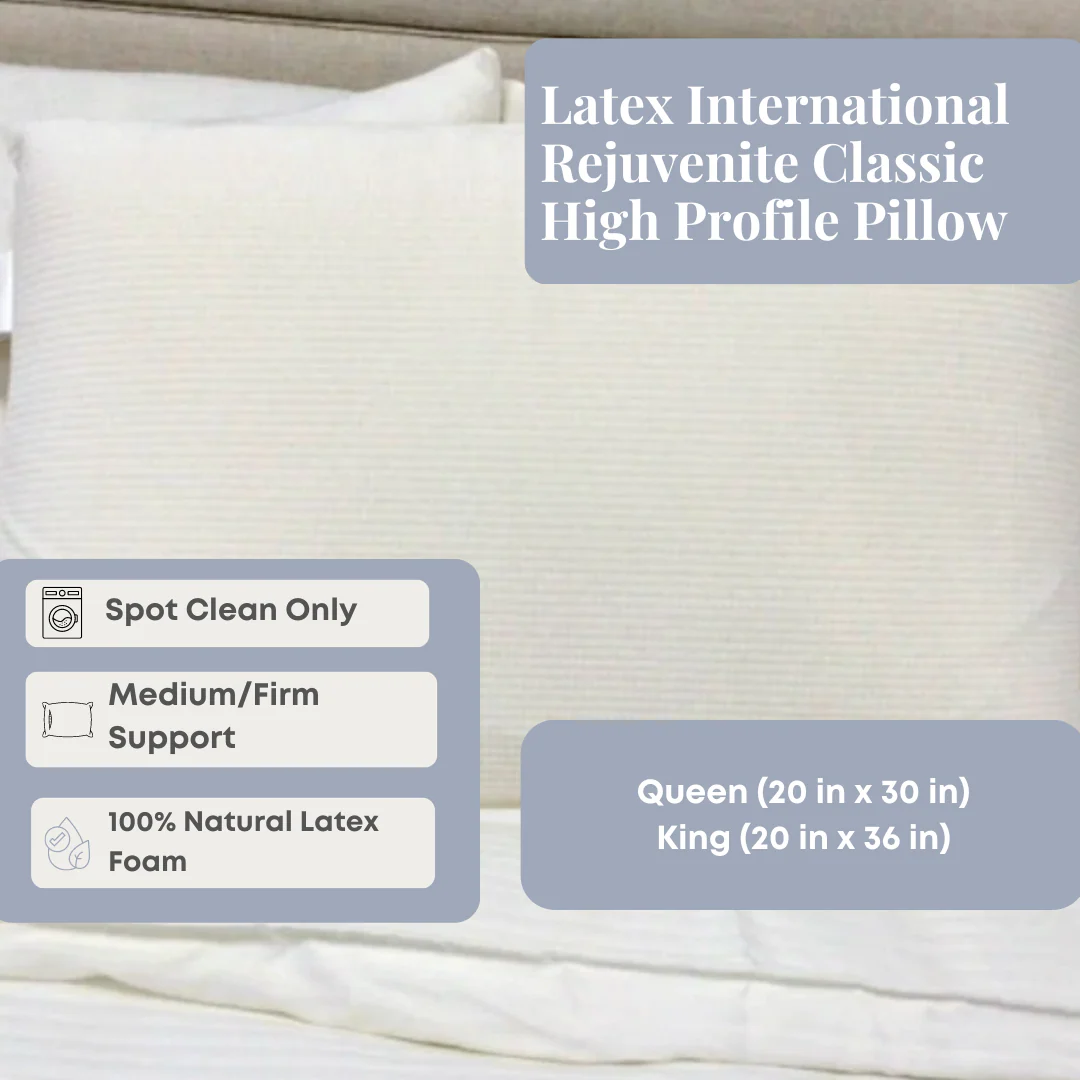 Latex International Rejuvenite Classic High Profile Pillow - Image 2