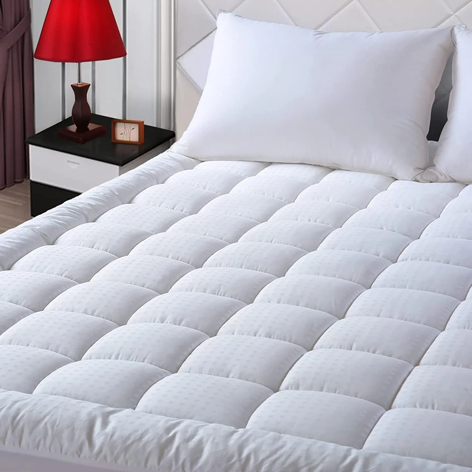 Final Sale: Pacific Coast Feather Spring Air Stain Protection Mattress Pad | Full Size - Image 2